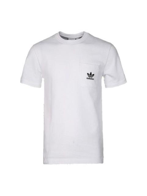 adidas Pocket T-shirt 'White Black' CW5175