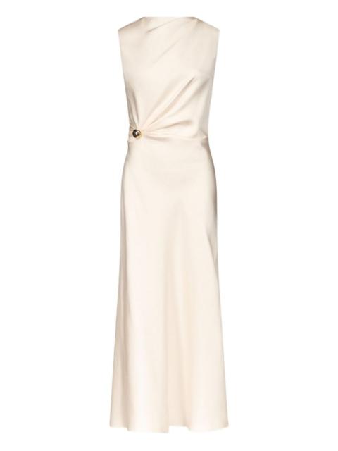 Roan gathered-waist sleeveless midi dress