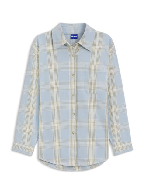 OVERSIZED-FIT SHIRT IN GLEN-CHECK COTTON TWILL