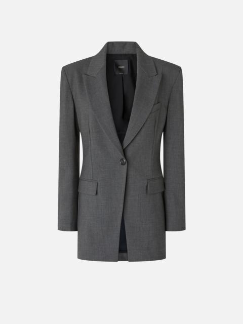 FITTED-WAIST JACKET WITH GATHERING