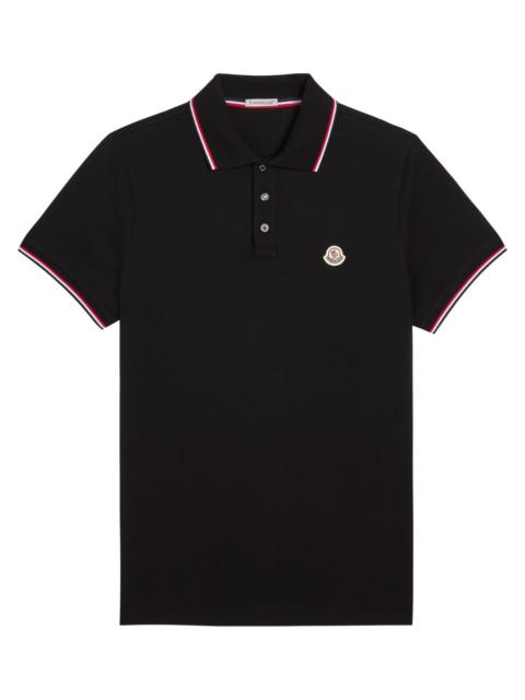 Moncler Logo-appliquéd Piqué Cotton Polo Shirt