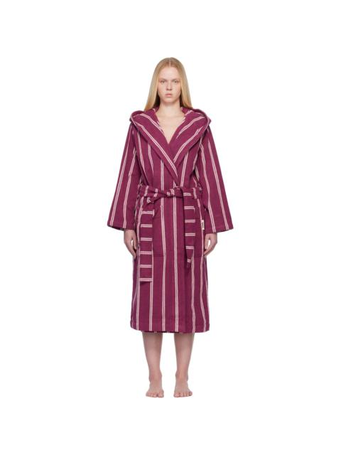 Purple Terry Hooded Bathrobe