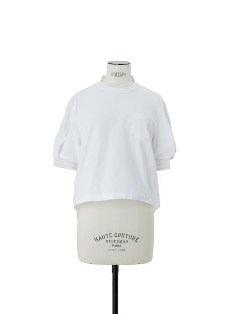 Spun Organza x Cotton Jersey T-Shirt