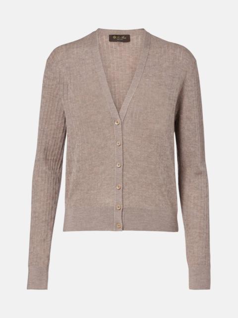 Ribbed-knit cashmere and silk cardigan