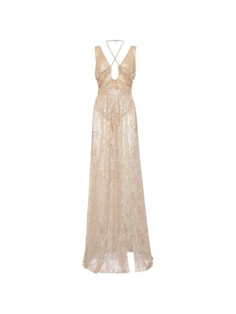 lace cut-out maxi dress