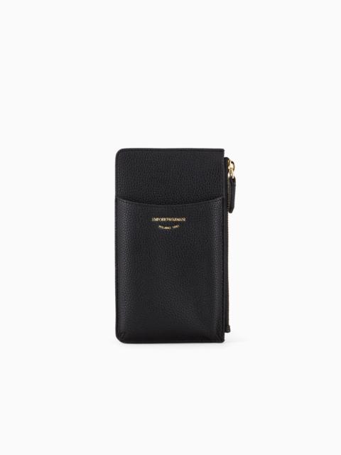 Deer-print MyEA phone case with zip and pockets