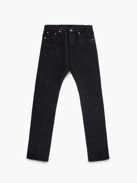 IH-555-SST-BLK 21OZ SHINAYAKA SELVEDGE DENIM SLIM CUT JEANS - BLACK