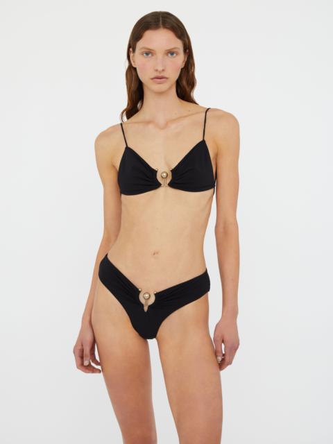 Ruched Orbit Triangle Bikini Top