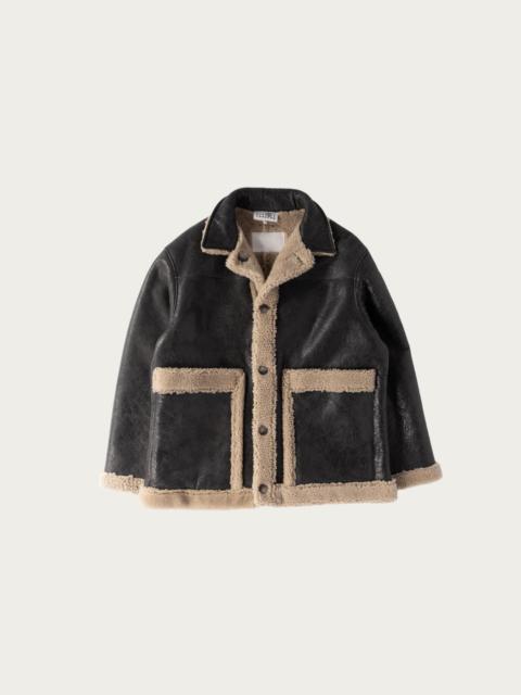 Reversbile Leather/Shearling Jacket - Black/Brown