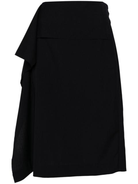 wool midi skirt