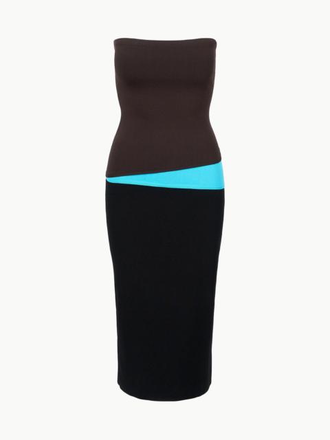 STAUD LA SERENA DRESS EARTH AQUA BLACK