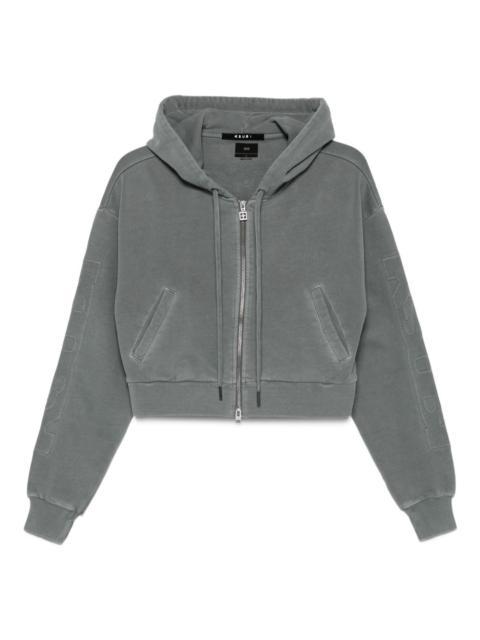 zip-front logo hoodie