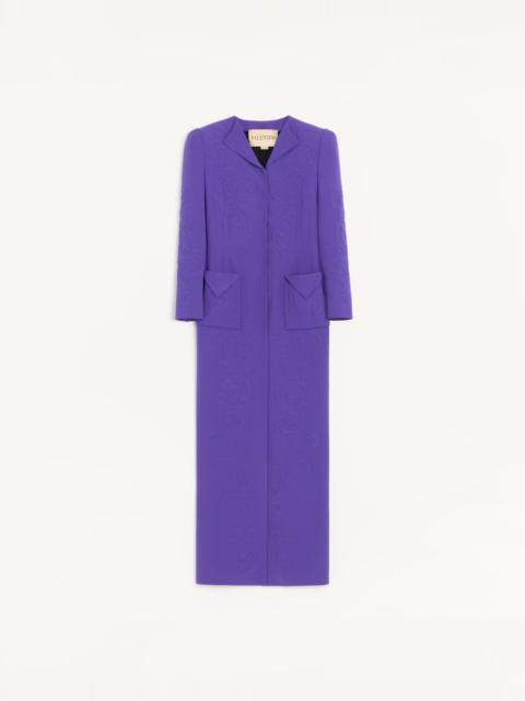 EMBROIDERED CADY SATIN COAT