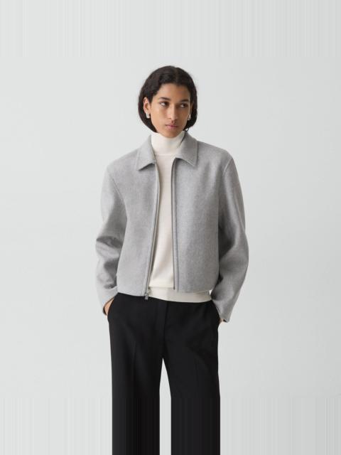 Blouson Jacket in Double-Face Wool-Cashmere