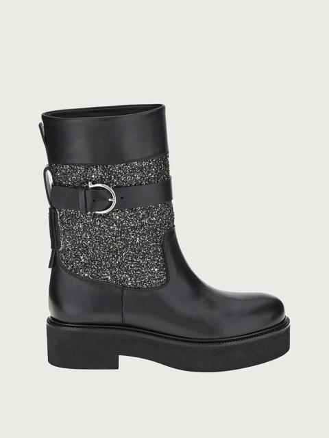 CRYSTAL EMBELLISHED BIKER BOOT