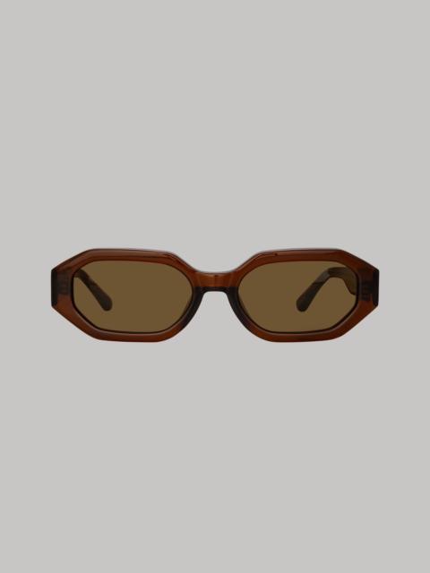 Irene Angular Sunglasses in Brown