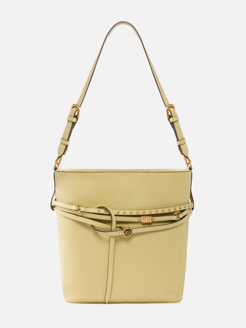 BUCKET BELT BAG MEDIUM SHOULDER BAG IN LEATHER