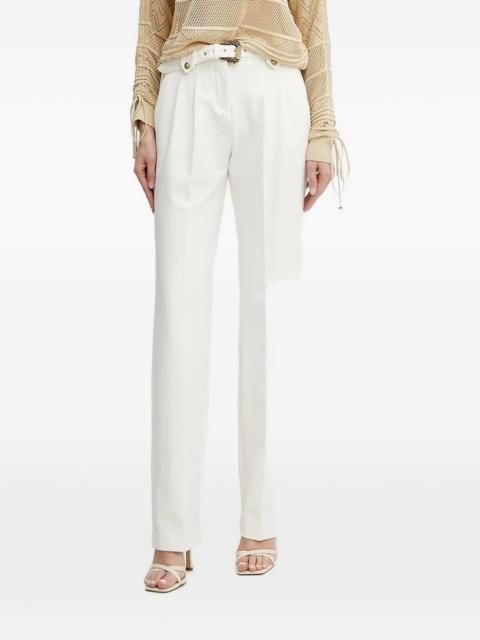 belted pleated trousers
