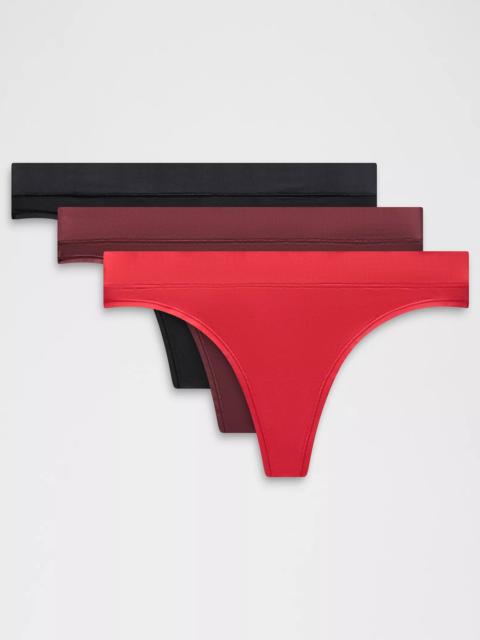 UnderEase Mid-Rise Thong Underwear *3 Pack