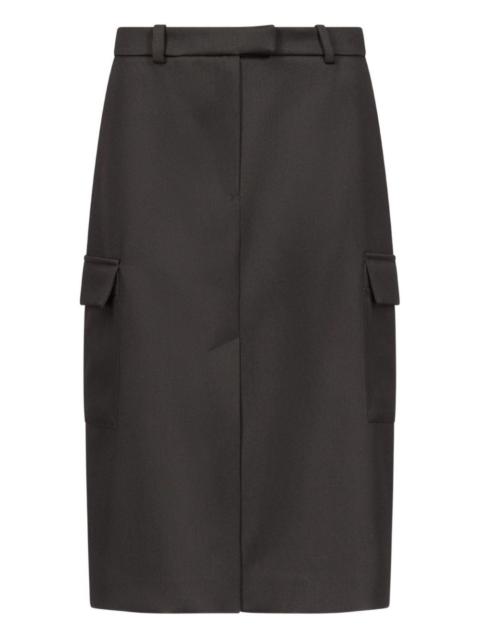 JASPER cargo-pockets pencil midi skirt