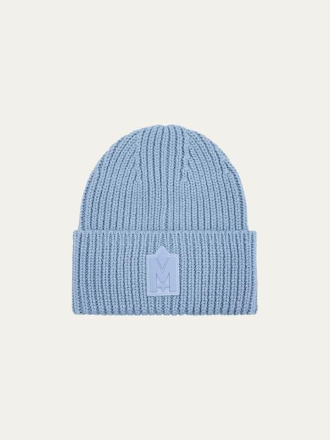 Men's M-Logo Patch Beanie Hat