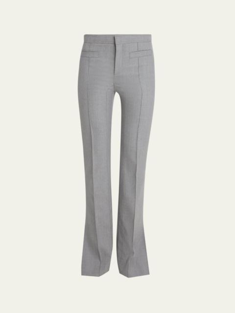 Split-Hem Wool Trousers
