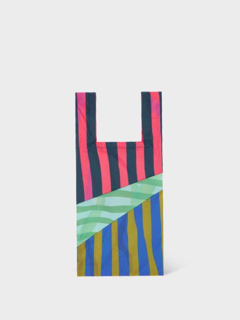 Susan Bijl x Paul Smith - Pink Mixed-Stripe 'The New Shopping Bag' Small