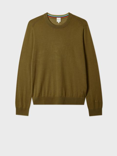 Khaki Green Merino Wool Sweater