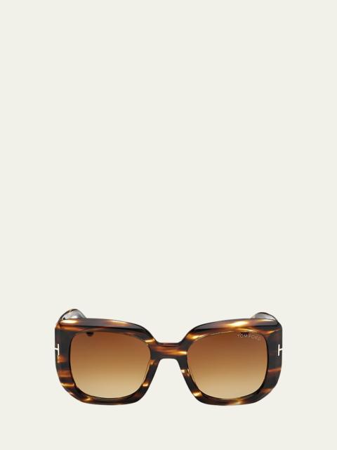 Carla-02 Acetate Square Sunglasses