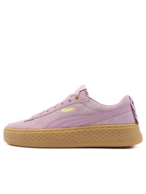(WMNS) PUMA Smash Platform Frill Sneaker Low Damen Lila Braun 366928-05