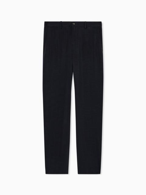ASV CANNETÉ CUPRO FLAT-FRONT TROUSERS