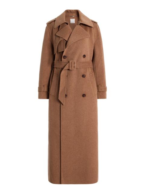 Rumi Belted Long Coat tan