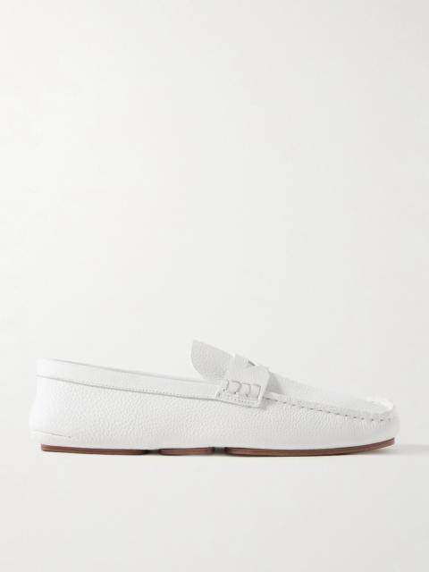 Billy Textured-leather Loafers