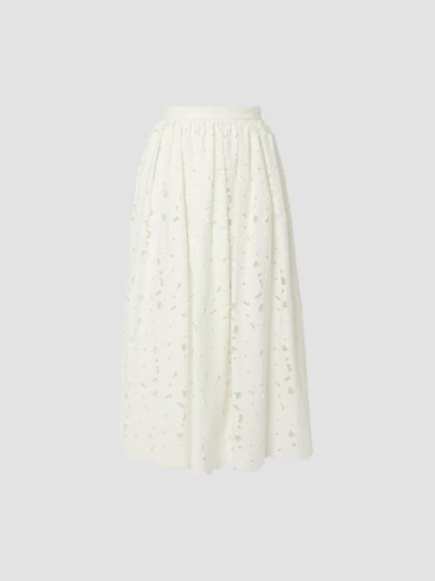 GATHERED MIDI SKIRT