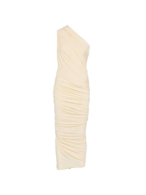 one-shoulder ruched dress