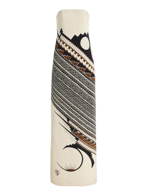 Alex Jurado Silk Maxi Dress multi