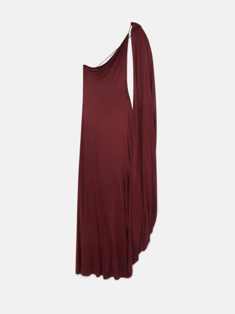 One-Shoulder Cape Gown