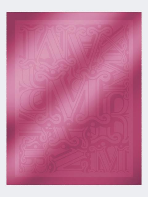 Cotton, modal and cashmere jacquard shawl - SHOCKING PINK