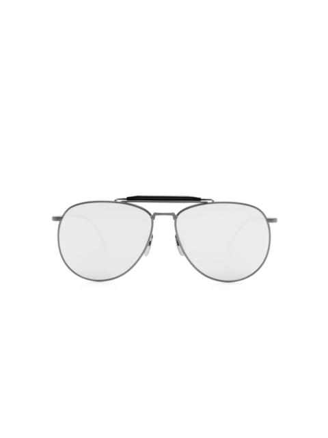 pilot-frame mirrored sunglasses
