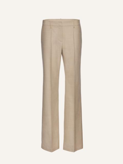 Front-pleat classic trousers in beige