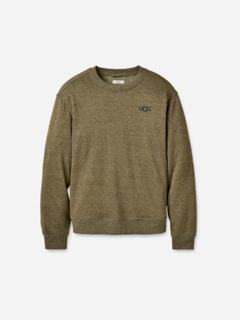 ® Men's Nyles Crewneck Polyester Tops in Burnt Olive Heather