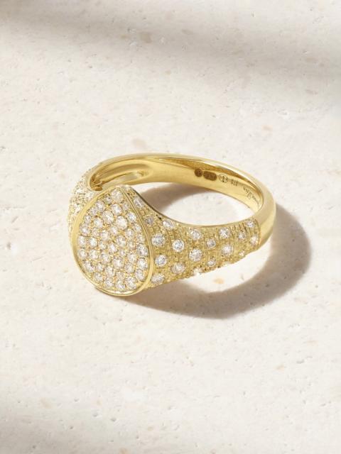 Mini Poire 9-karat Gold Diamond Ring