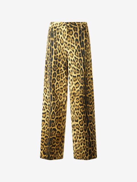 Jeans With Jaguar Skin Print