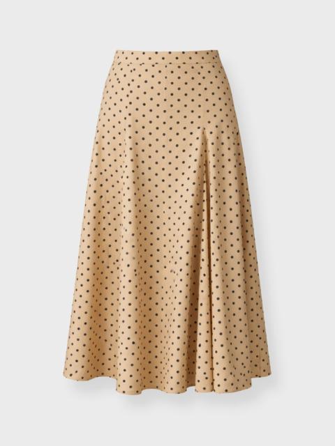 Skirt Polka Dot Midi Beige