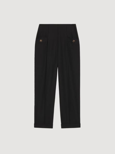 High-waisted trousers