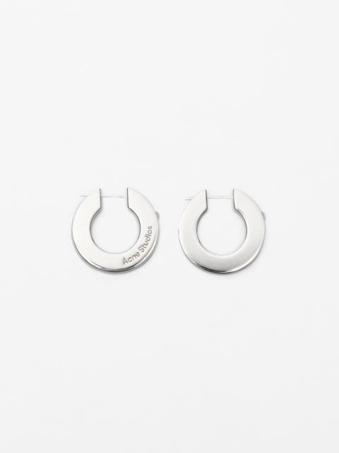 Crystal hoop earrings - Silver