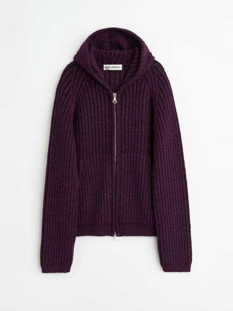 Level Hood Night Violet Stripe Isles Wool