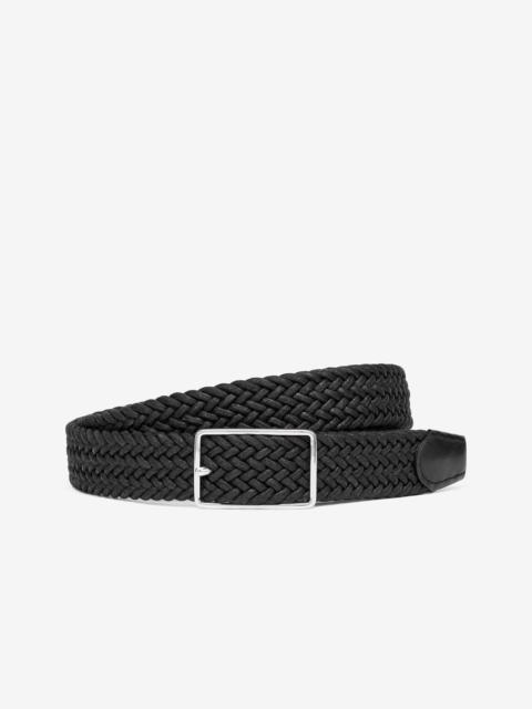 Black waxed cotton belt