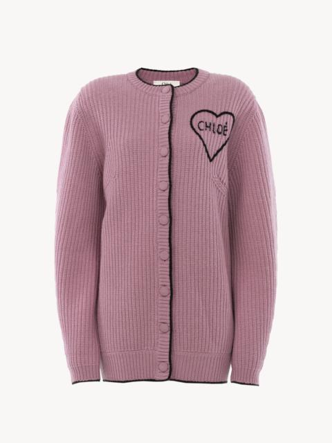 GENEROUS LOGO CARDIGAN IN A WOOL & CASHMERE KNIT