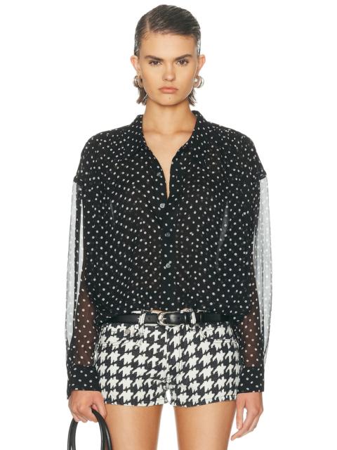 Bubble Gathered Yoke Top